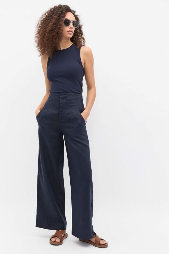 Core Australian Cotton Rib Tank  Twilight Blue Core Australian Cotton Rib Tank  Twilight Blue  hi-res