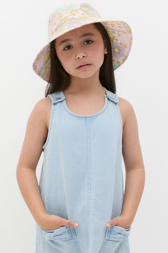 Floral Hat  Vintage Cream Floral Hat  Vintage Cream  hi-res