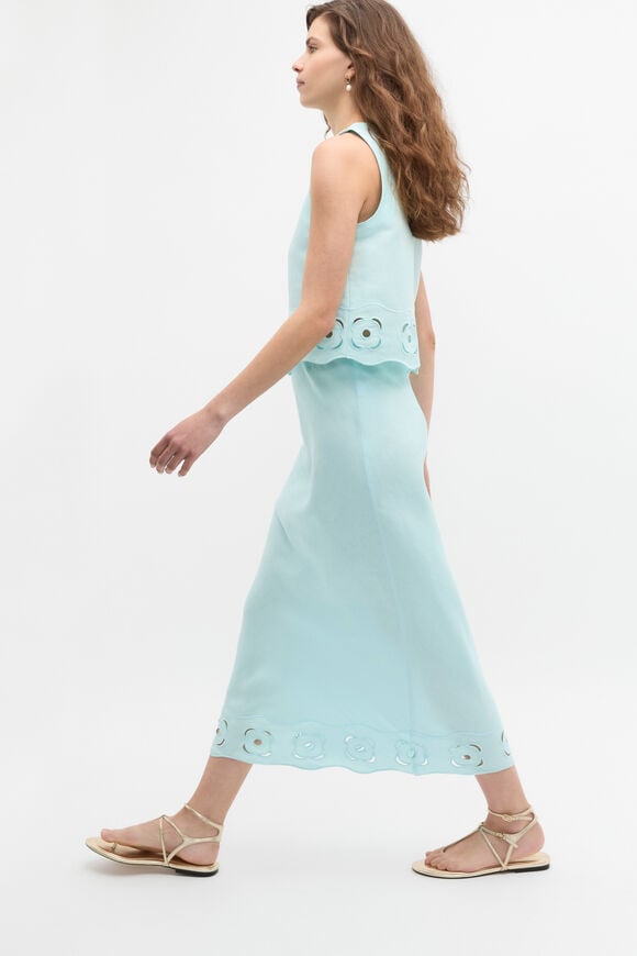 Retro Embroidered Hem Midi Skirt  Skyway Retro Embroidered Hem Midi Skirt  Skyway  hi-res