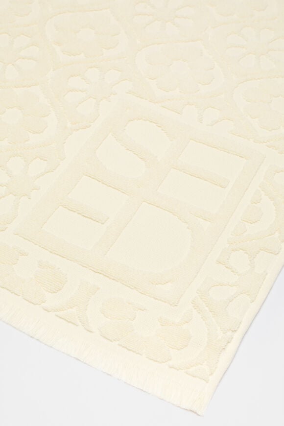 Flower Beach Towel  Buttercream Flower Beach Towel  Buttercream  hi-res