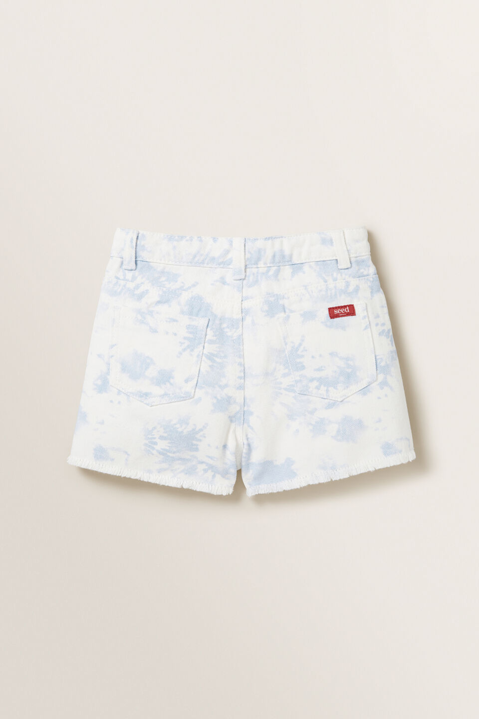 Tie Dye Denim Boyfriend Shorts  