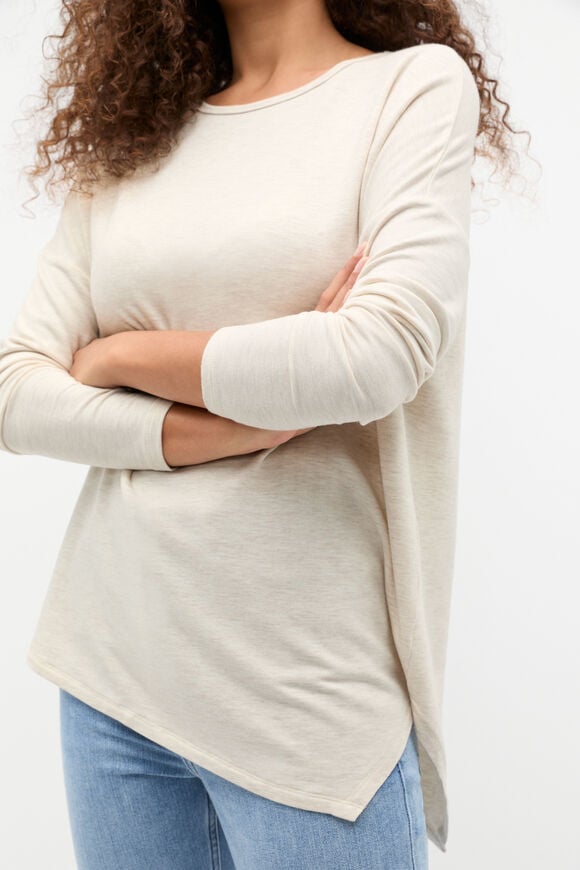 Core Asymmetrical Top  Oat Marle Core Asymmetrical Top  Oat Marle  hi-res