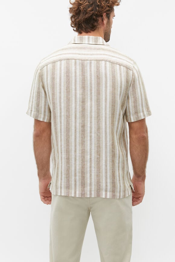 Stripe Linen Shirt  Sepia Multi Stripe Linen Shirt  Sepia Multi  hi-res