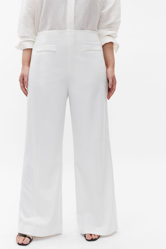 Tailored High Waist Trouser  Cloud Cream Tailored High Waist Trouser  Cloud Cream  hi-res