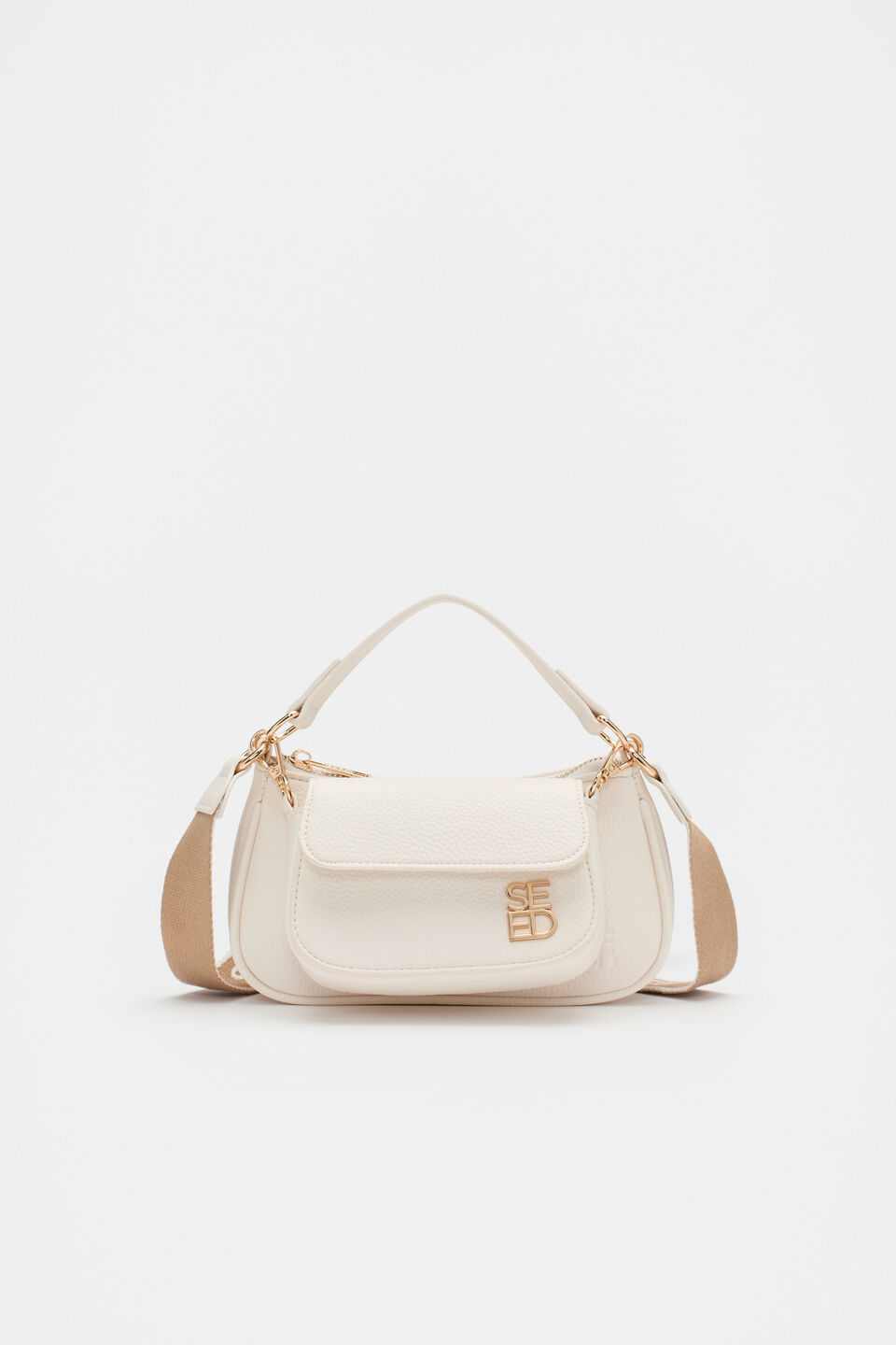 Twin Cross Body Bag  Light Cream