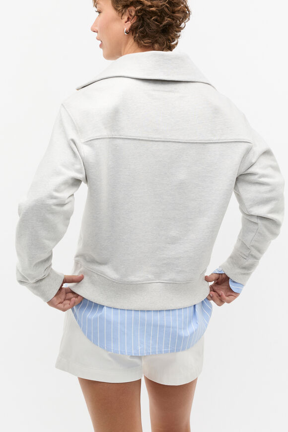 Core Heritage Half Zip Sweat  Vintage Grey Marle Core Heritage Half Zip Sweat  Vintage Grey Marle  hi-res