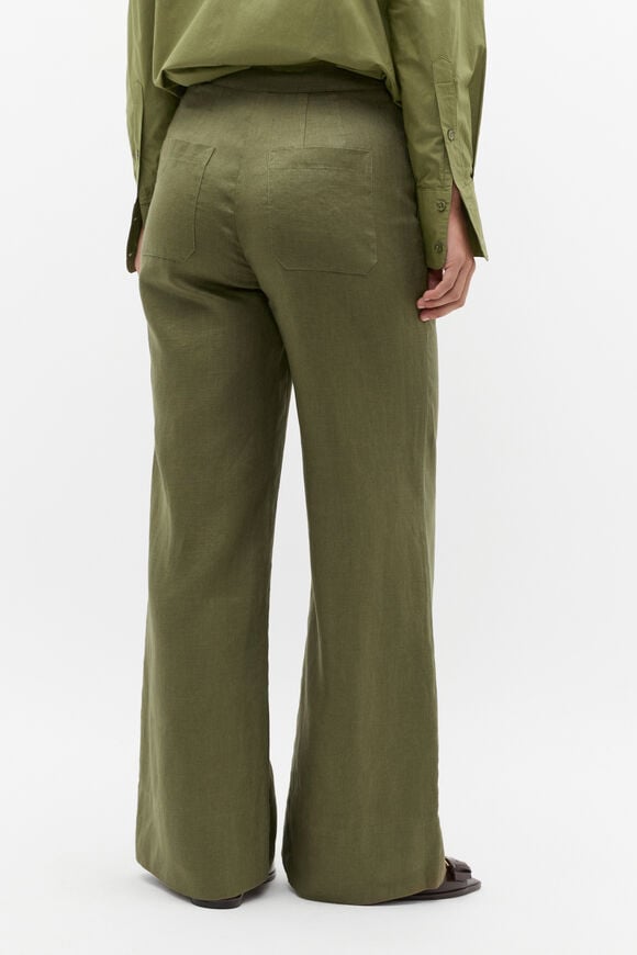 Linen Bell Bottom Pant  Rainforest Linen Bell Bottom Pant  Rainforest  hi-res