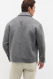 Double Face Wool Blend Overshirt  Vintage Grey Marle  hi-res
