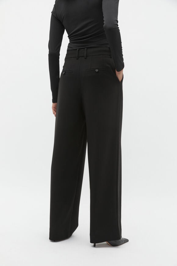 Tailored Pleat Pant  Black Tailored Pleat Pant  Black  hi-res