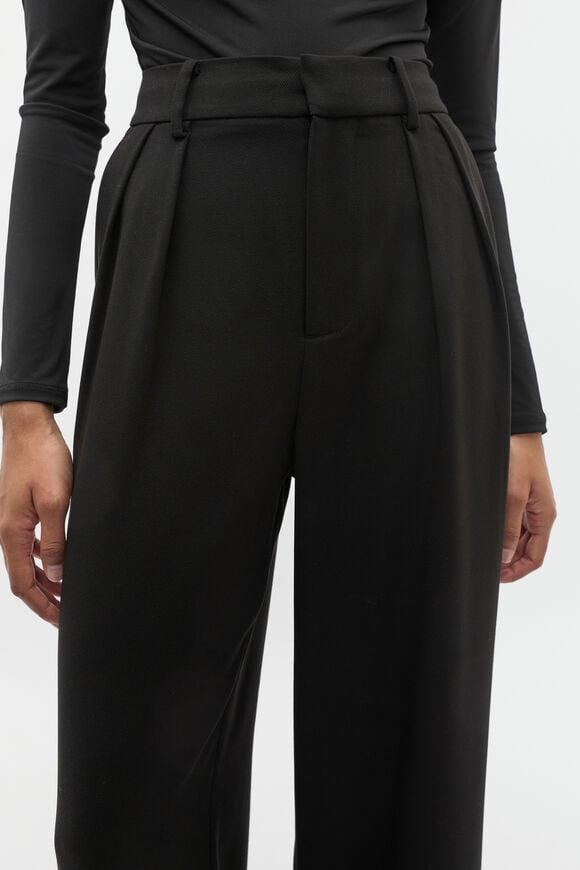 Tailored Pleat Pant  Black Tailored Pleat Pant  Black  hi-res
