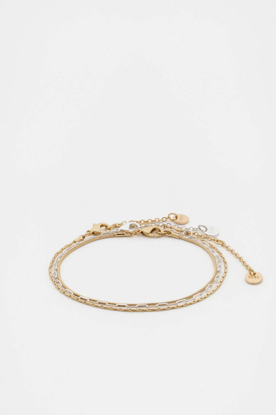 Triple Chain Bracelet  Gold Silver