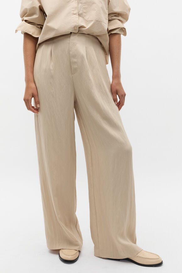 Relaxed High Waist Pant  Latte Relaxed High Waist Pant  Latte  hi-res