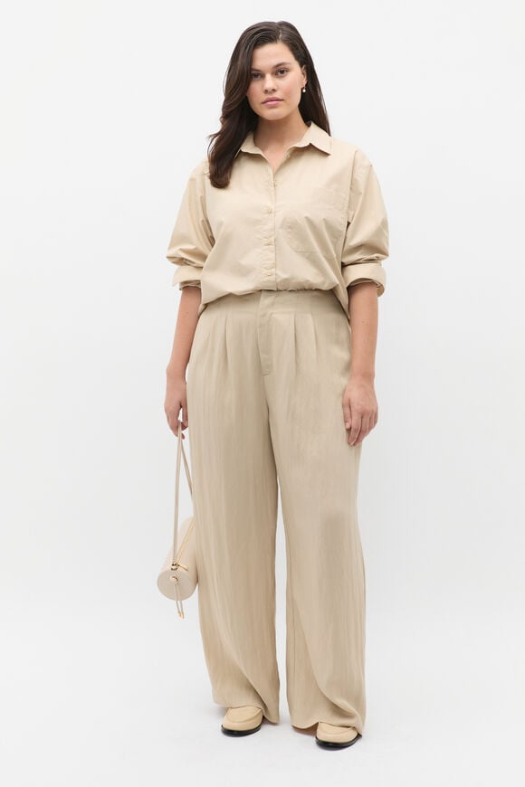 Relaxed High Waist Pant  Latte Relaxed High Waist Pant  Latte  hi-res