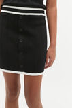 Rib Knit Skirt  Black  hi-res