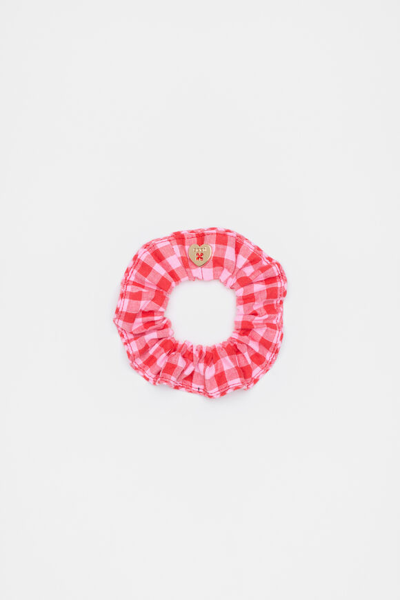 Gingham Print Scrunchie  Gingham  hi-res