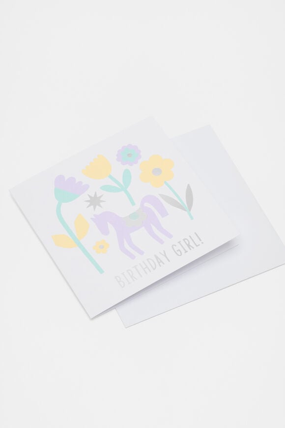 Birthday Girl Pony Card  Multi Birthday Girl Pony Card  Multi  hi-res