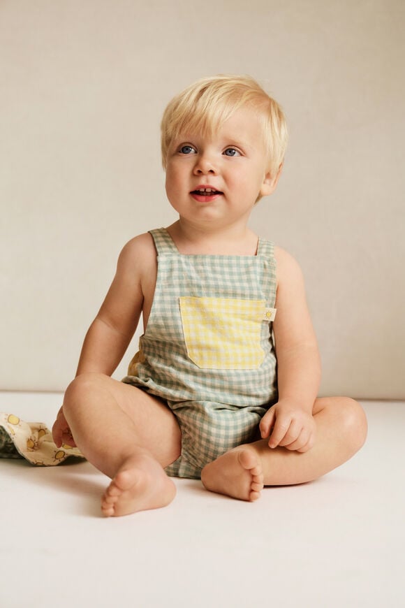 Gingham Romper  Seaspray Gingham Romper  Seaspray  hi-res