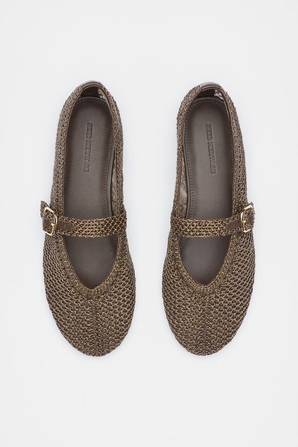 Mara Crochet Ballet Flat  Nutmeg Mara Crochet Ballet Flat  Nutmeg  hi-res