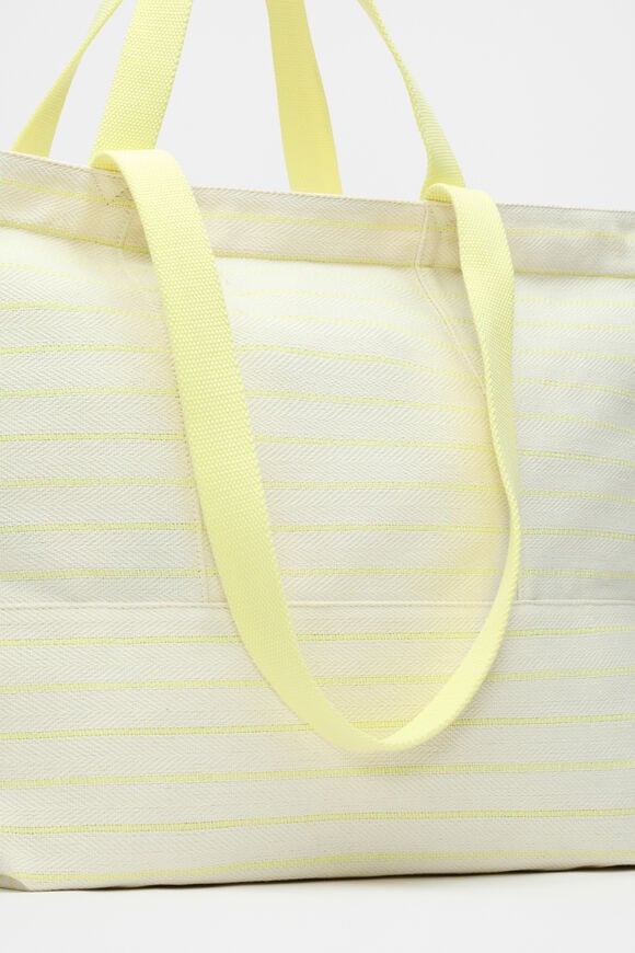 Seed Overnight Tote  Lemongrass Stripe Seed Overnight Tote  Lemongrass Stripe  hi-res