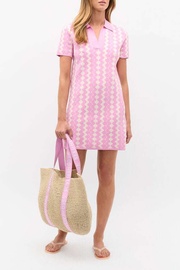 Logo Woven Basket Bag  Fairy Floss Logo Woven Basket Bag  Fairy Floss  hi-res