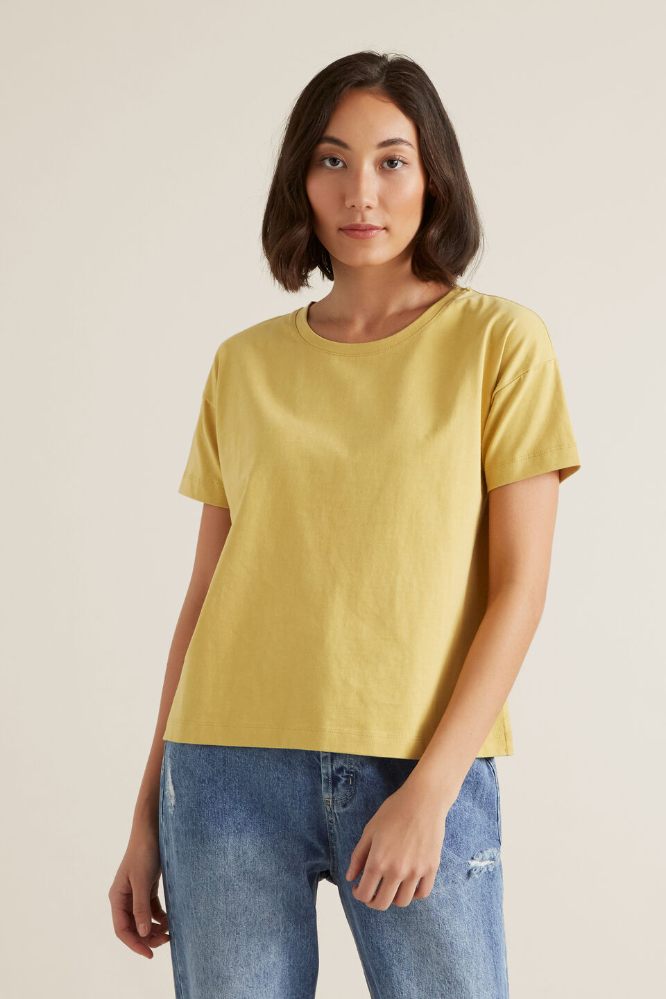 Boxy Split Hem Tee  
