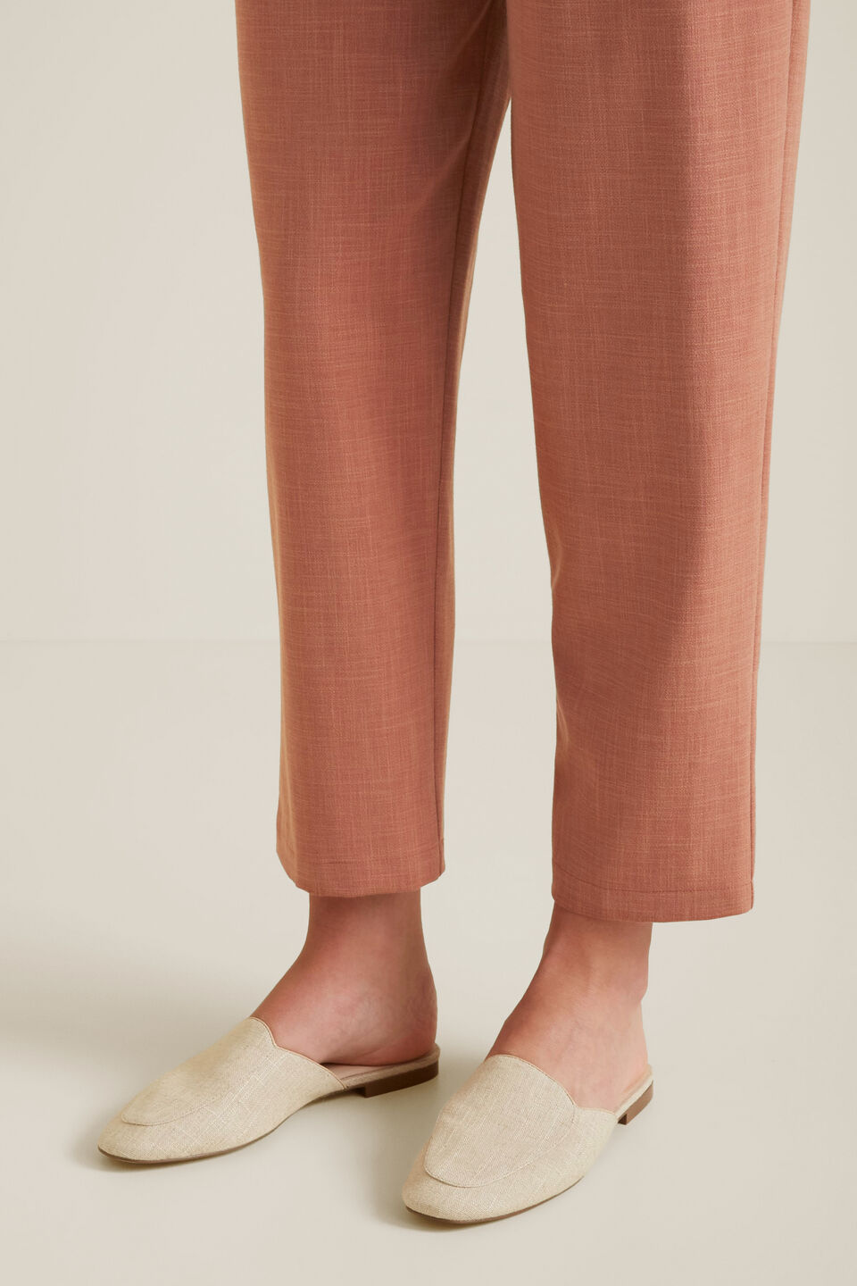 Linen Open Back Mule  