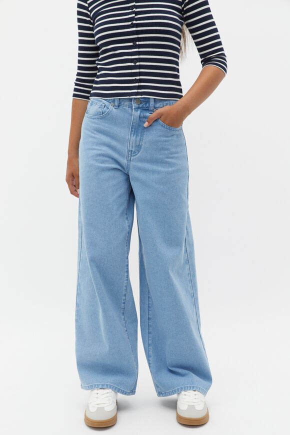 Essential Wide Leg Jean  Clean Blue Wash  hi-res