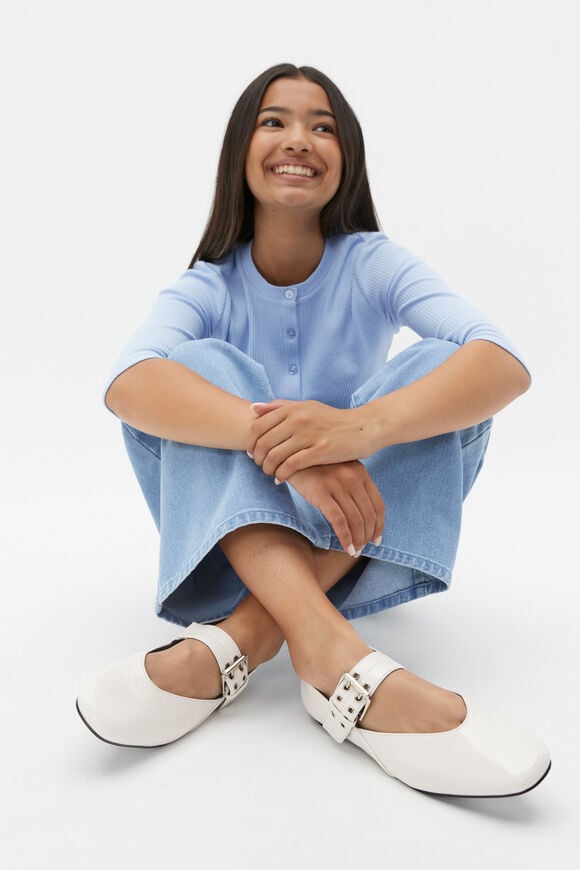 Buckle Ballet Flat  Light Cream  hi-res