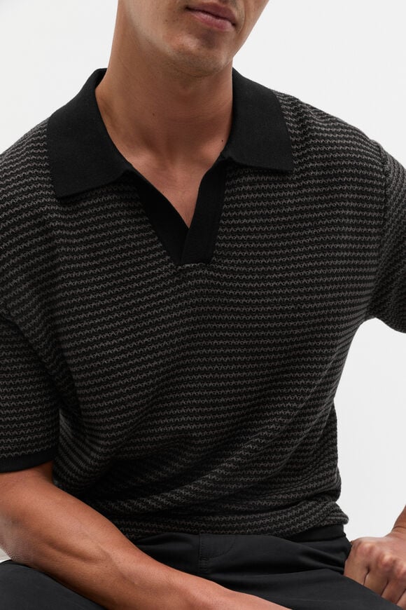 Relaxed Trophy Polo  True Black  hi-res