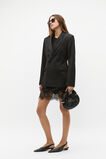Wool Blend Waisted Blazer  Black  hi-res