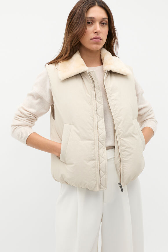 Puffer Vest  Oat  hi-res