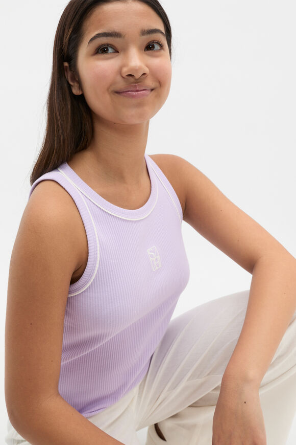 Core Logo Rib Tank  Orchid Bloom  hi-res