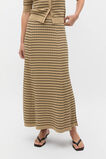Crepe Knit Stripe Skirt  Rye Stripe  hi-res