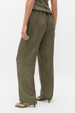 Textured Satin Gathered Pant  Olive Leaf  hi-res