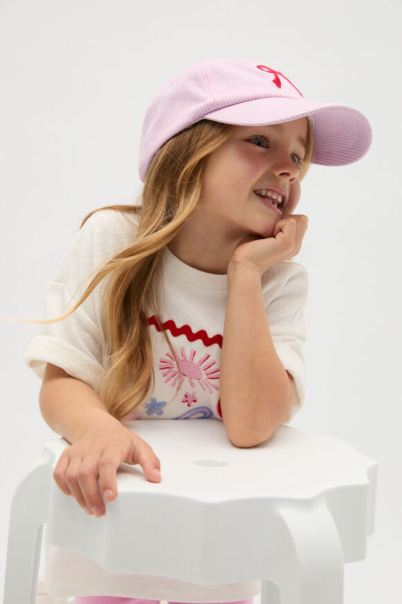 Motif Cap  Pink Stripe  hi-res