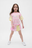 Stripe Colourblock Logo Tee  Candy Pink Stripe  hi-res