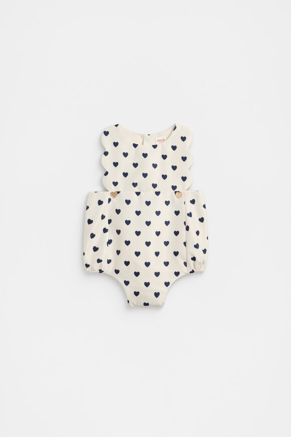 Scallop Heart Romper  Multi  hi-res