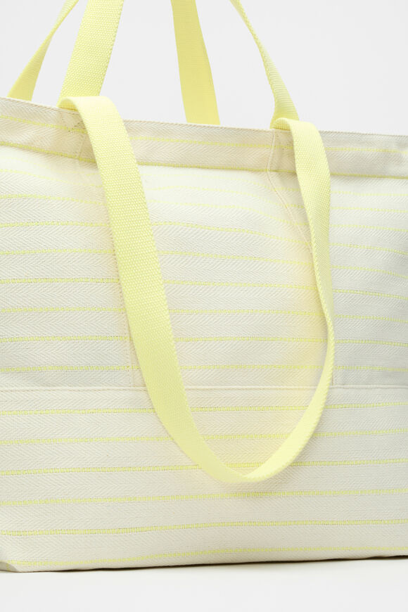 Seed Overnight Tote  Lemongrass Stripe  hi-res