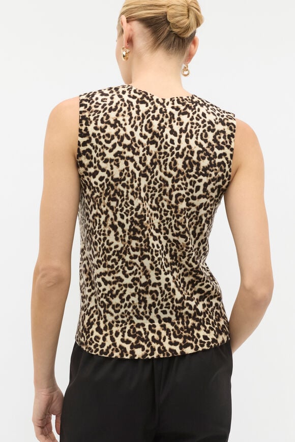 Leopard Print Vest  Animal Print  hi-res