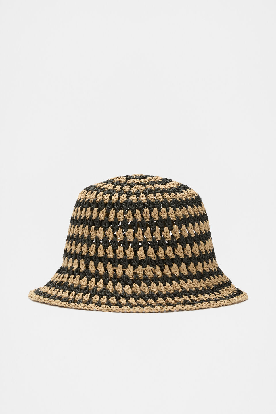 Two Tone Bucket Hat  Black