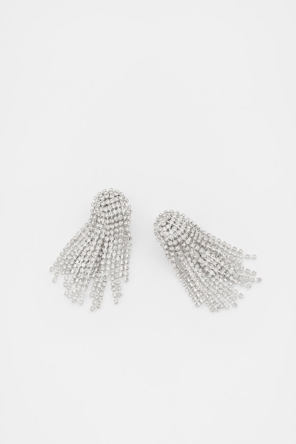 Waterfall Statement Earring  Silver  hi-res