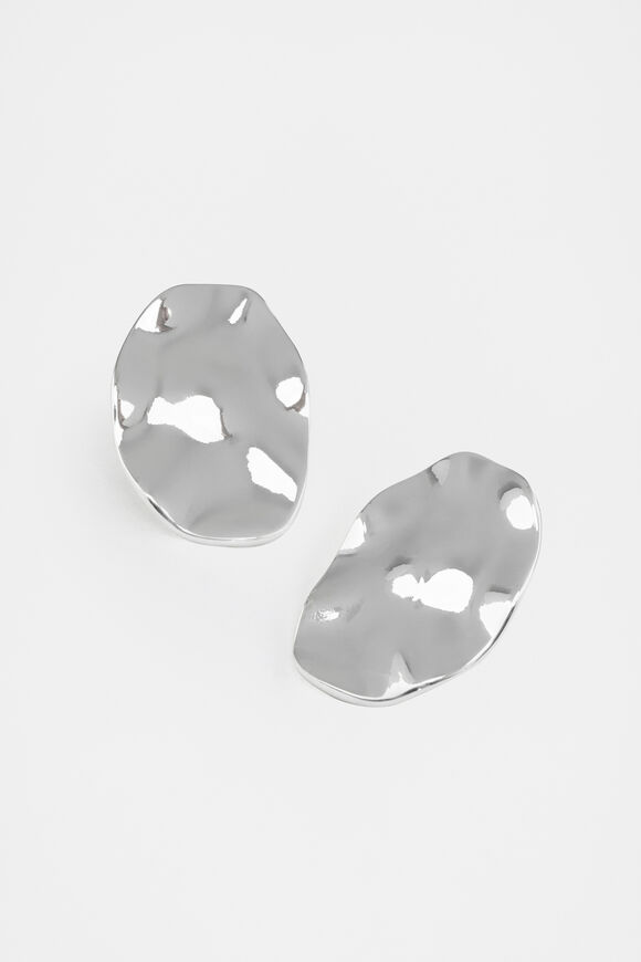 Organic Statement Earring  Silver  hi-res