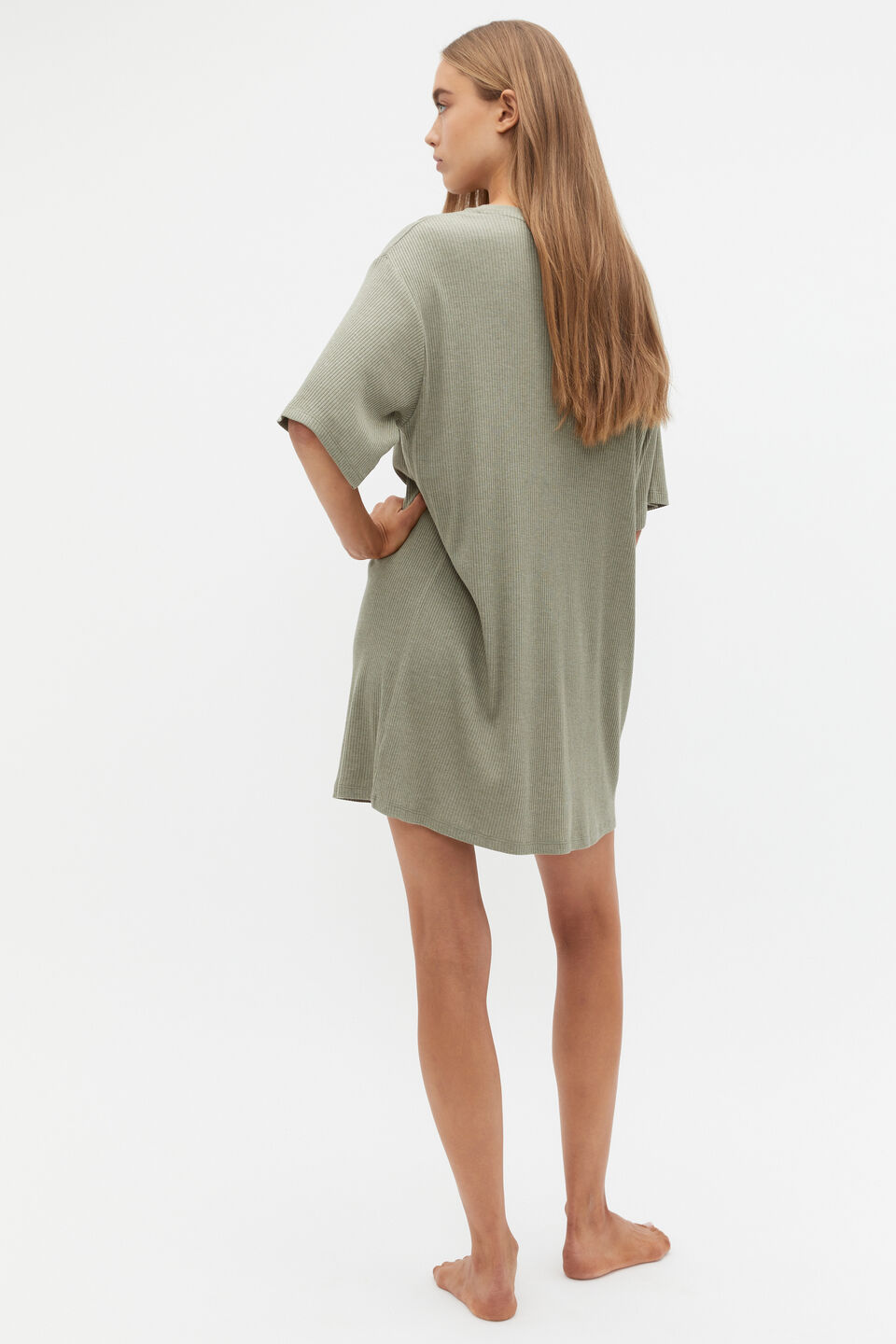 Ribbed Nightie  Rainforest Marle