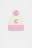 Colourblock Initial Beanie  C  hi-res