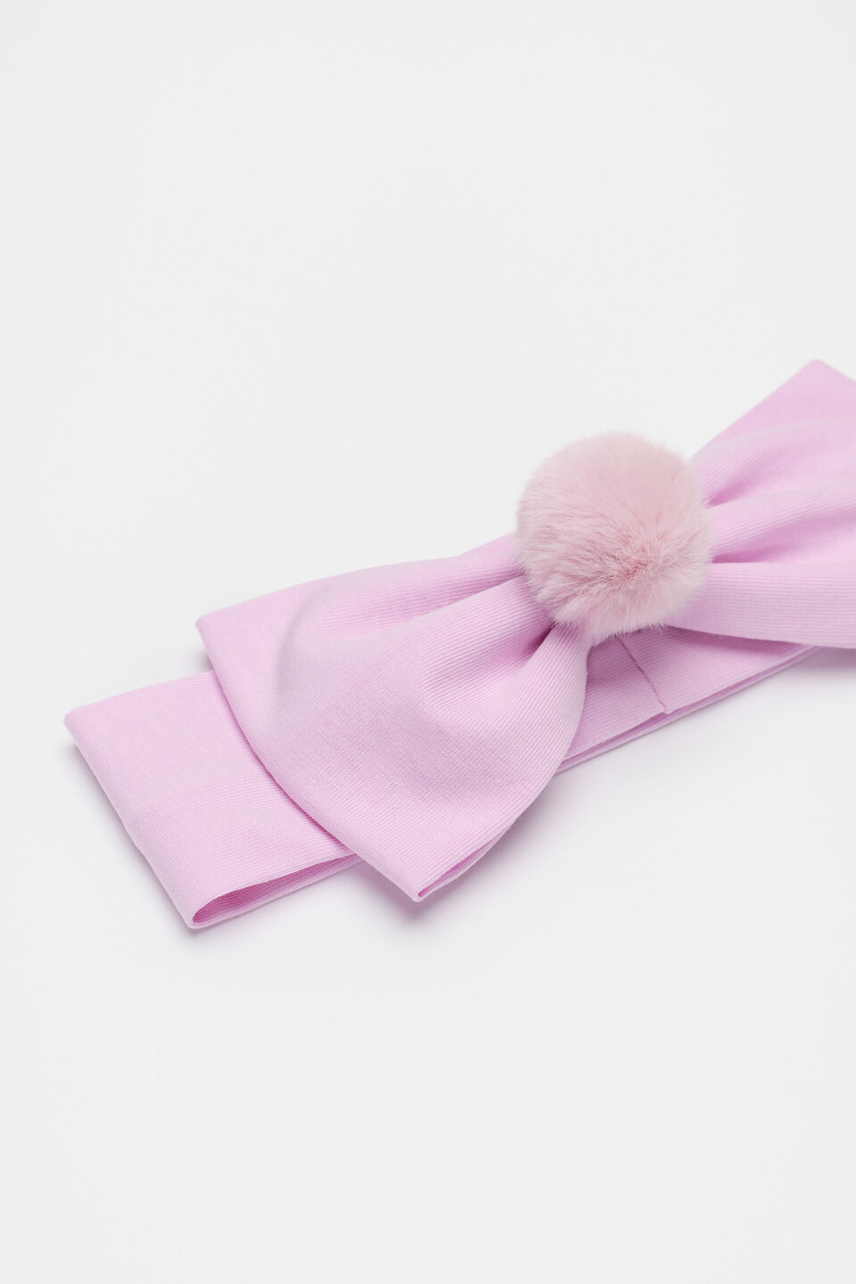 Pom Pom Soft Knit Headband  Fairy Floss