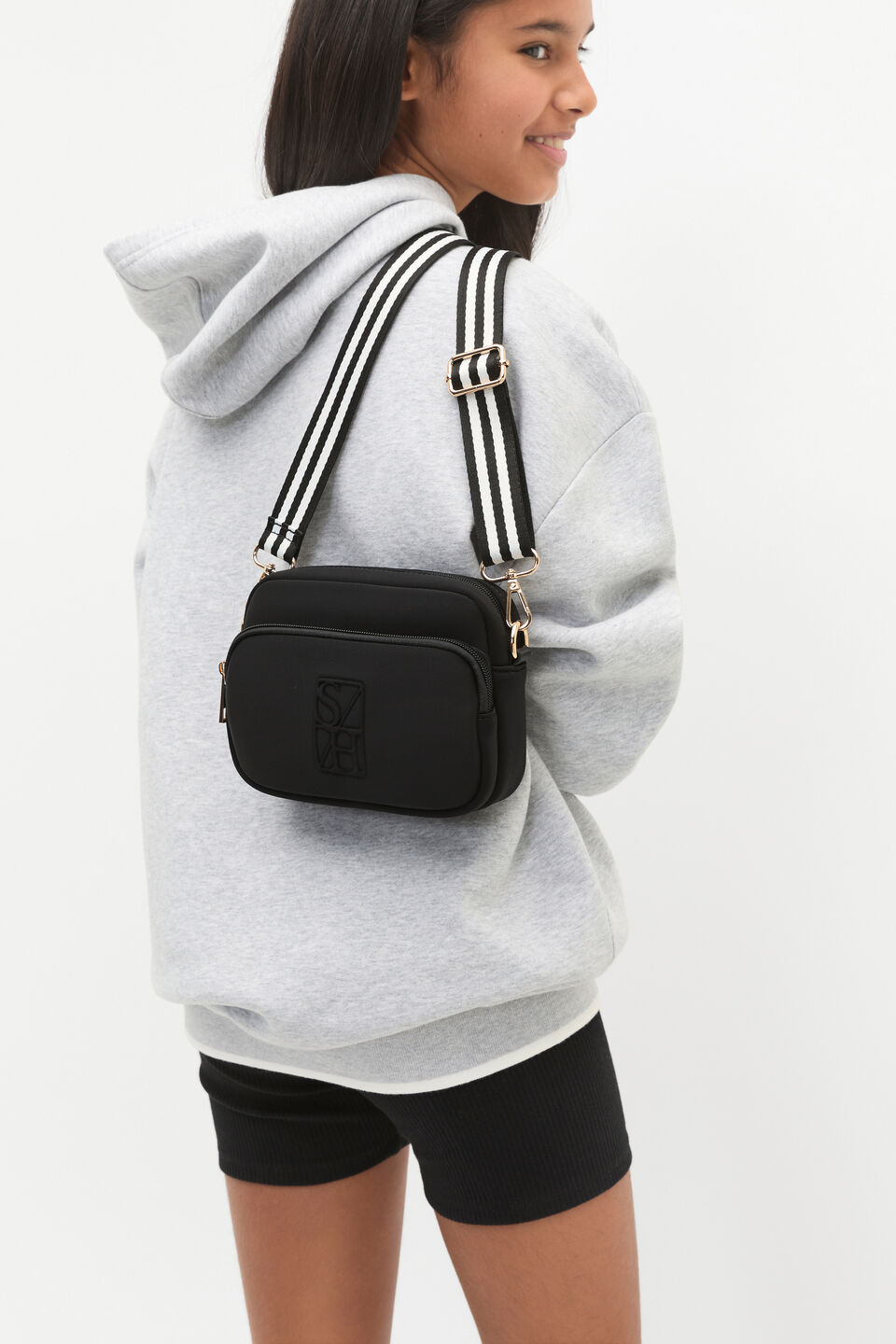 Core Logo Cross Body  Black
