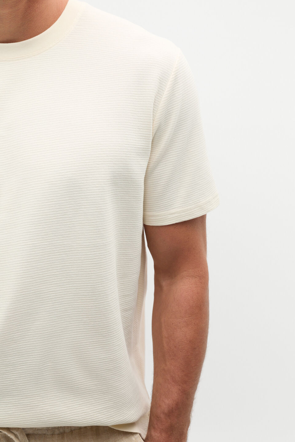 Textured Tee  Off White