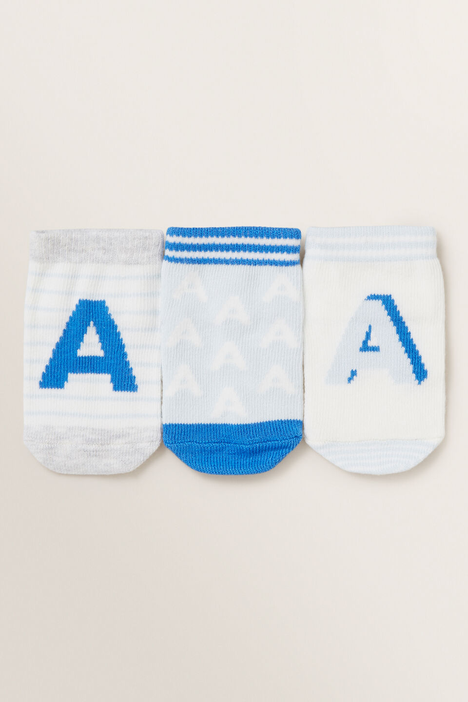 Initial 3 Pack Socks  