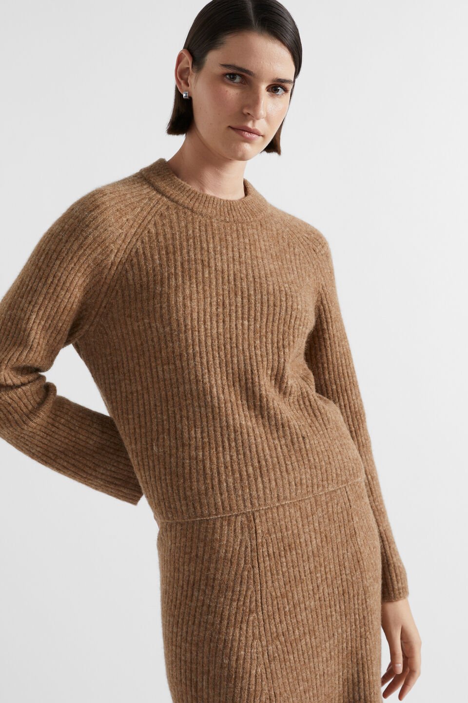 Rib Cosy Knit  Deep Chai Marle