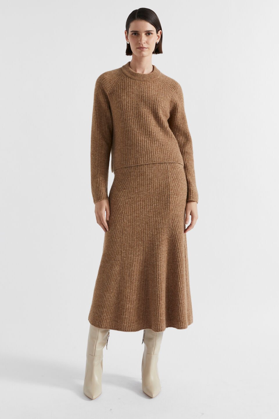 Rib Cosy Knit  Deep Chai Marle